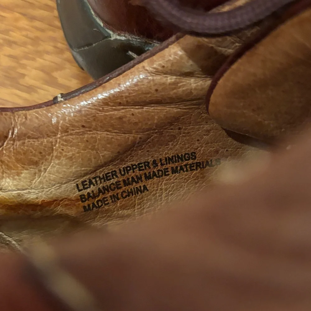 Born Men's Dark Brown Leather Derbys